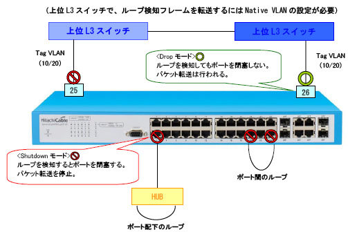 ループ防止機能(LoopDetect) 基本構成図