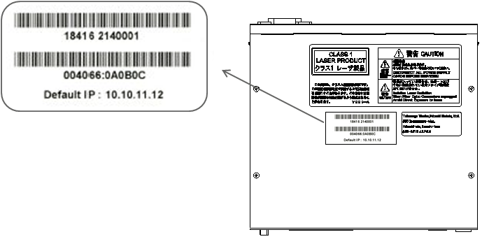 初期IPアドレスの確認方法の図